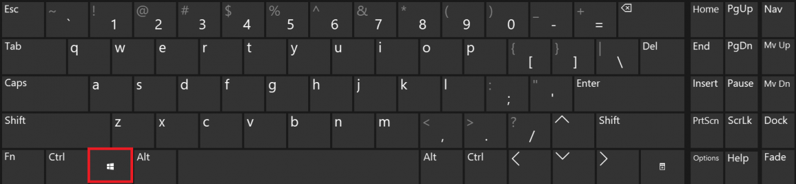 tapping the windows button on your keyboard which will bring up the start menu